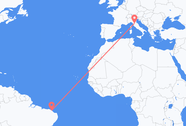 Fortaleza nach Florenz