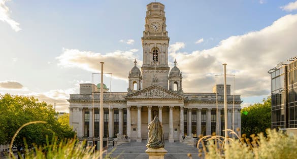 Historic city hall of Portsmouth, United Kingdom of Great Britain