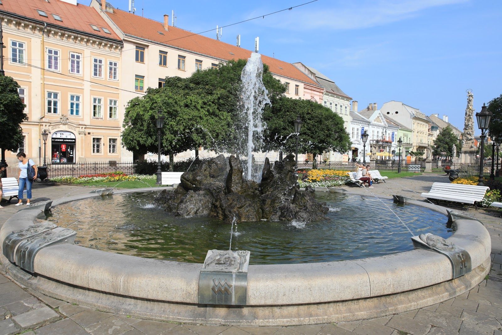 Fountain of signs, Stredné Mesto, Old Town, District of Košice I, Košice, Region of Košice, Eastern Slovakia, Slovakia
