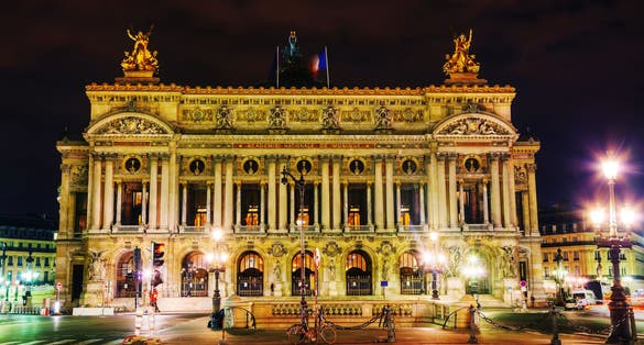 Photo of The Palais Garnier (National Opera House) in Paris, France in the night.