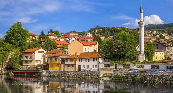 Old town Sarajevo Bosnia and Herzegovina architecture travel background