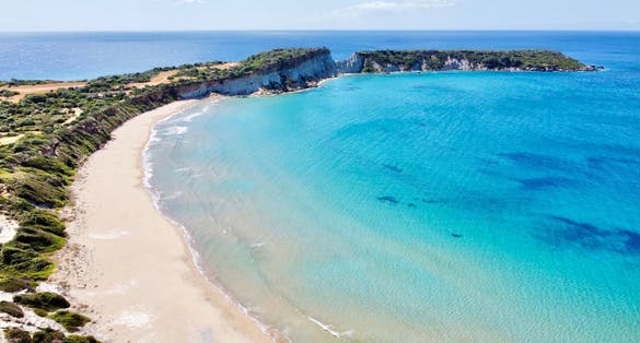 Photo of Gerakas beach Zakynthos Island Greece.