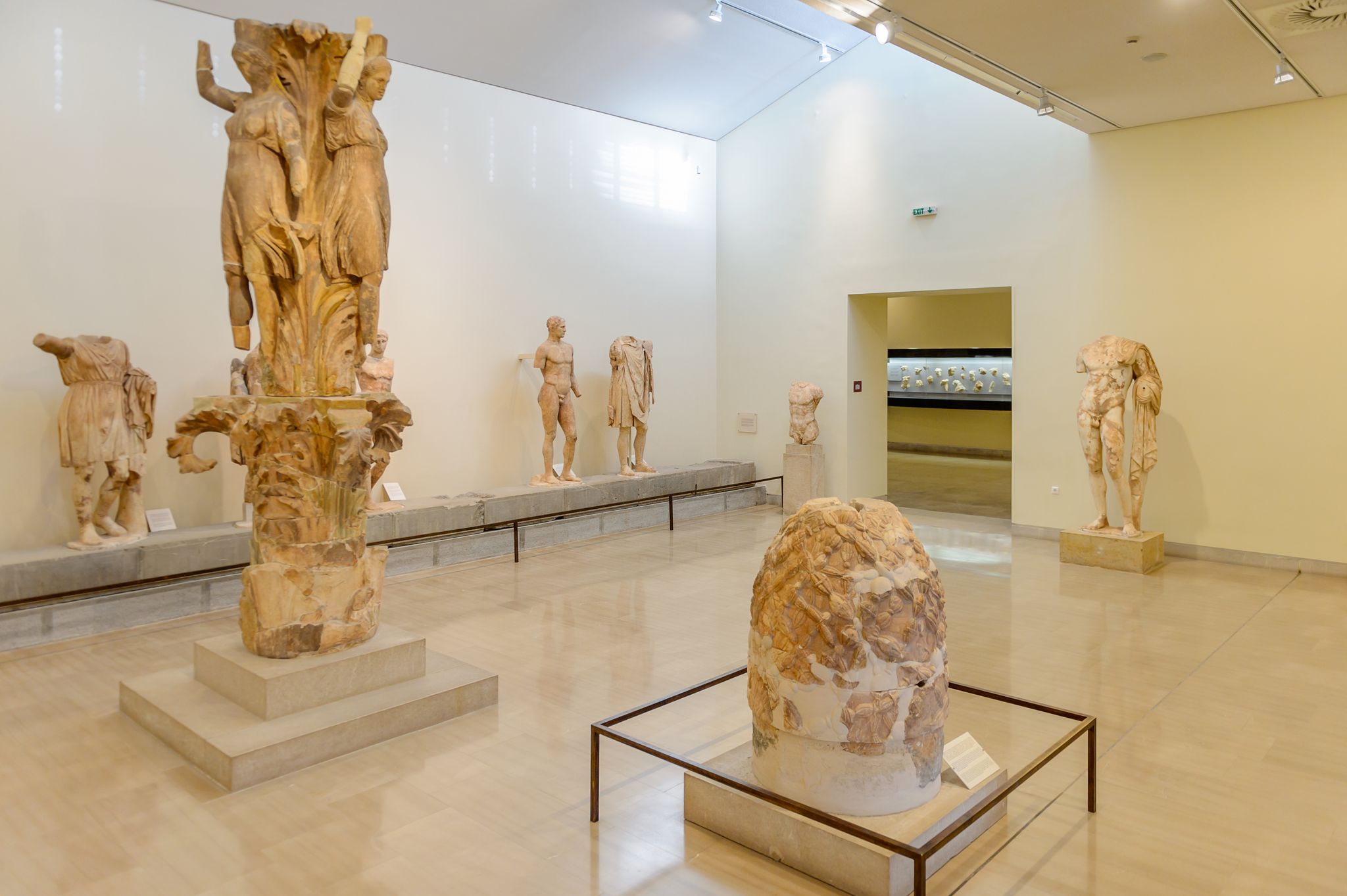 Photo of Statues at the Archaeological museum in Epidaurus, Greece. Delphi is a famous archaeogical site in Greece.
