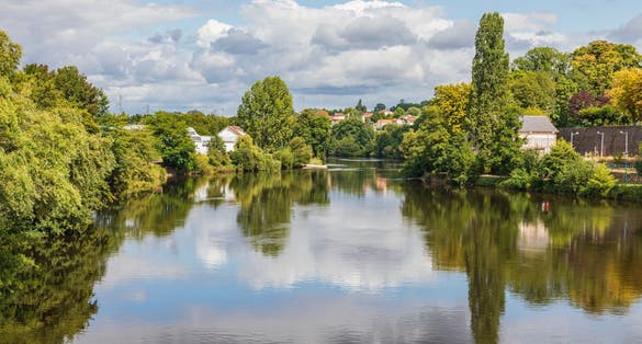 Photo of Europe, France, Haute-Vienne, Limoges. The Vienne River in Limoges.