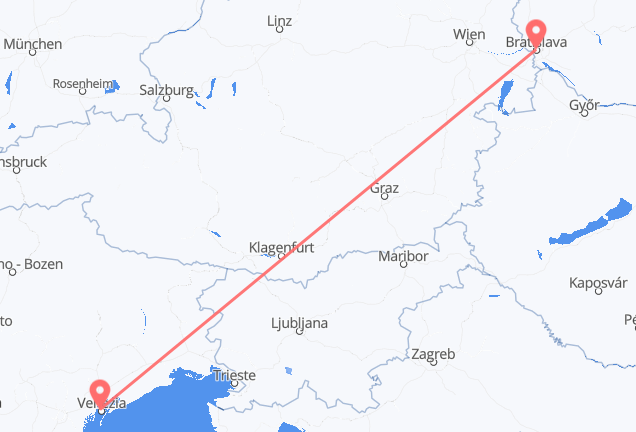 Bratislava to Venice