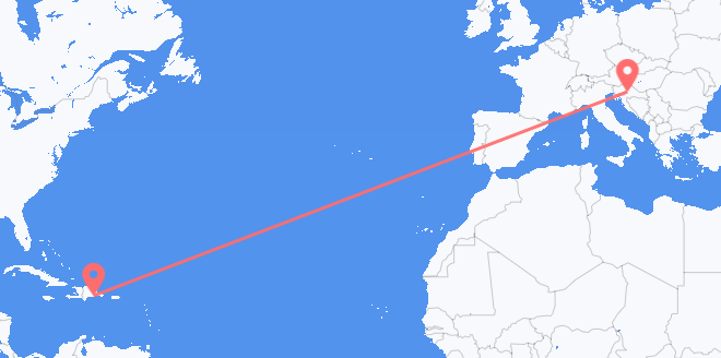 la República Dominicana a Croacia