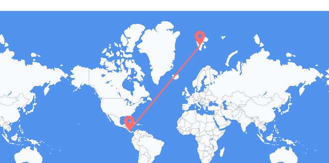Costa Rica a Svalbard y Jan Mayen