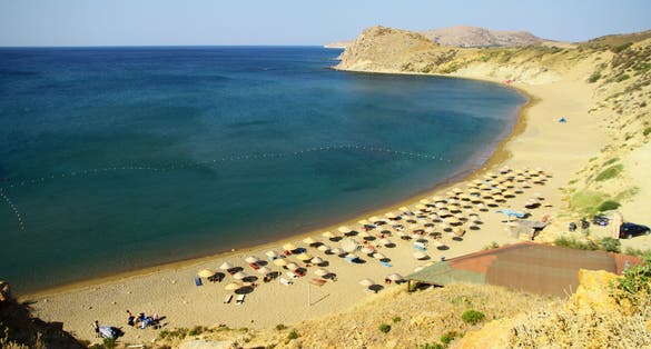 Photo of Laz bay is one of the best sandy beaches in Gokceada, Canakkale Turkey.