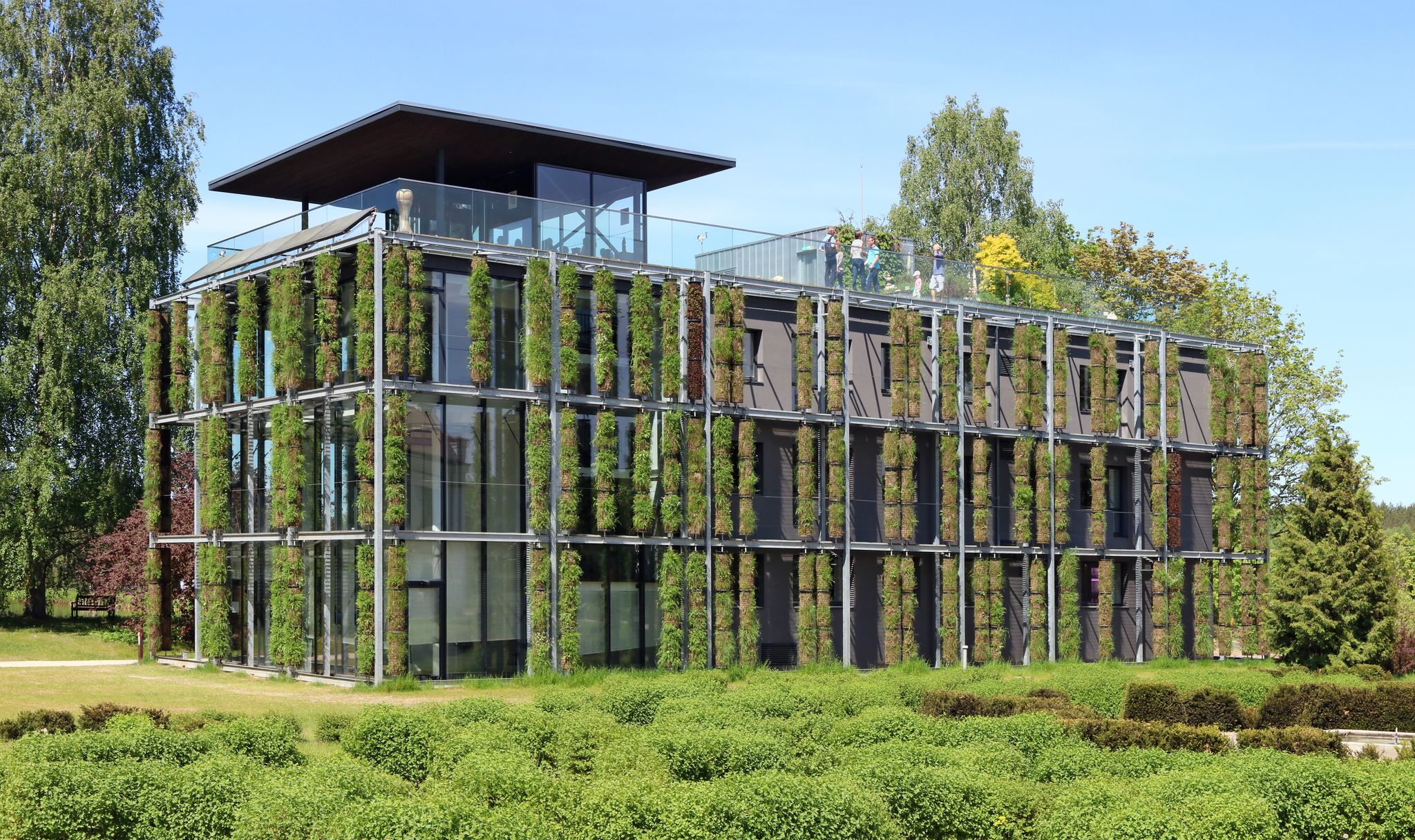 photo of Vilnius ,Lithuania - May 28, 2017: The ecological green house with use of modern bio technologies in the territory of the botanical garden of the vilnius university.