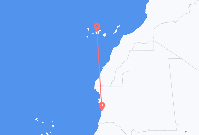 Nouakchott to Tenerife
