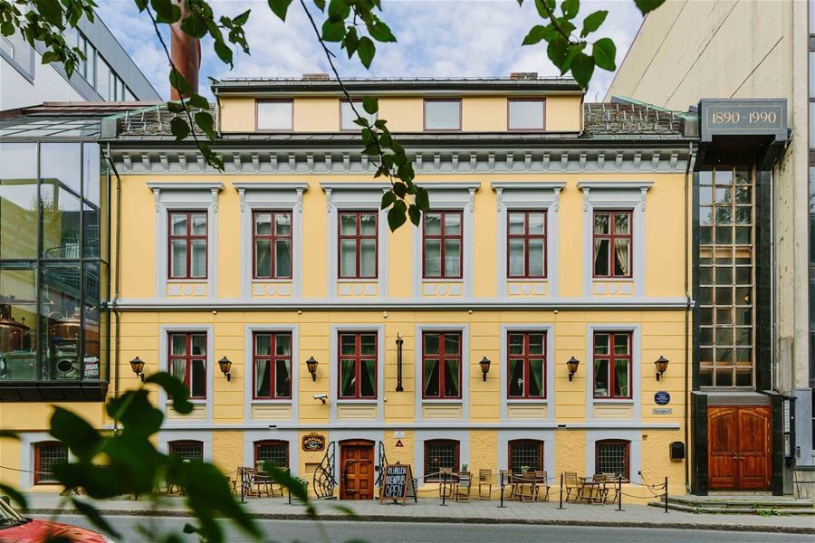 TROMSO, ARCTIC CIRCLE - NORWAY -  Tromso is a city in Tromso Municipality in Troms og Finnmark county, Norway. op Very popular pub Olhallen (brewery Mack)