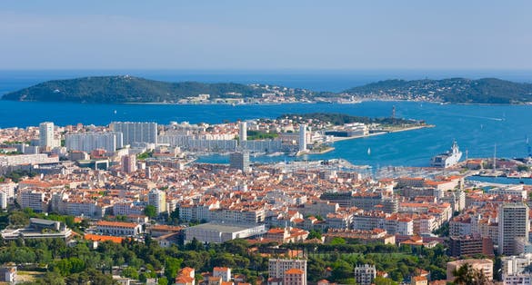 Photo of cityscape of Toulon in a spring morning, France.