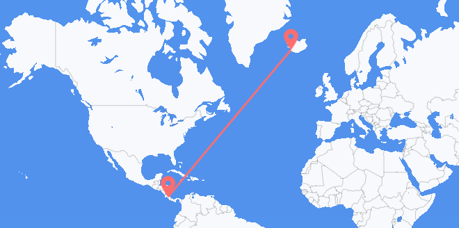 Costa Rica a Islandia
