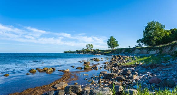 Photo of The steep coast in Staberhuk, Fehmarn, Baltic Sea, Schleswig-Holstein, Germany, Europe.
