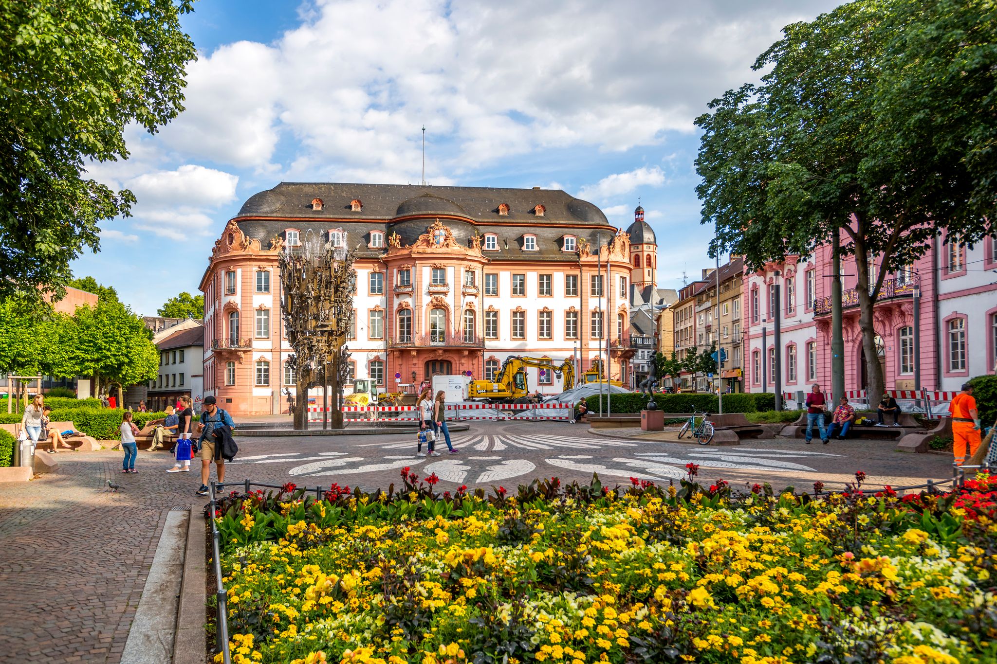 photo of view  of Schiller Square in Mainz, Germany.
