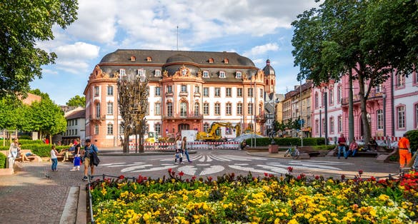 photo of view  of Schiller Square in Mainz, Germany.