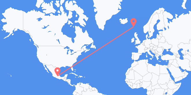 Mexico to Faroe Islands