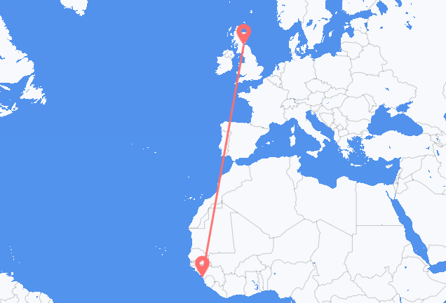 Conakry to Edinburgh