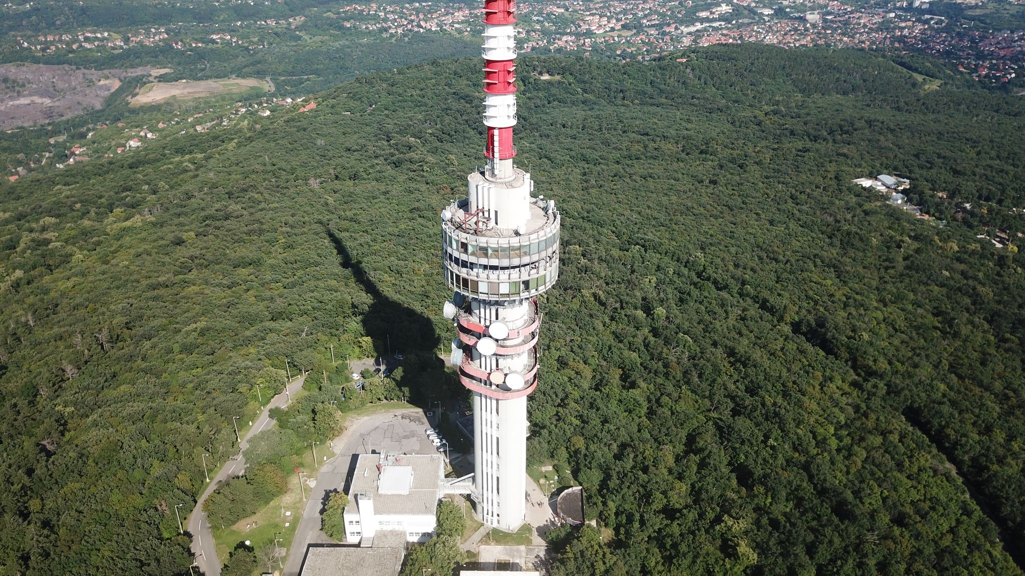 photo of view of Pécs TV Tower .