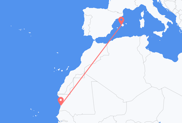 Nouakchott to Palma