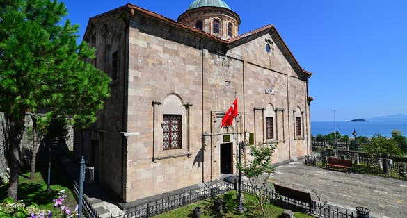 Photo of the Church of St. Nicholas in Giresun, Turkey, was built in the 19th century.