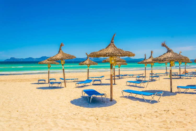 Alcudia beach between Port d'Alcudia and Can Picafort, Spain