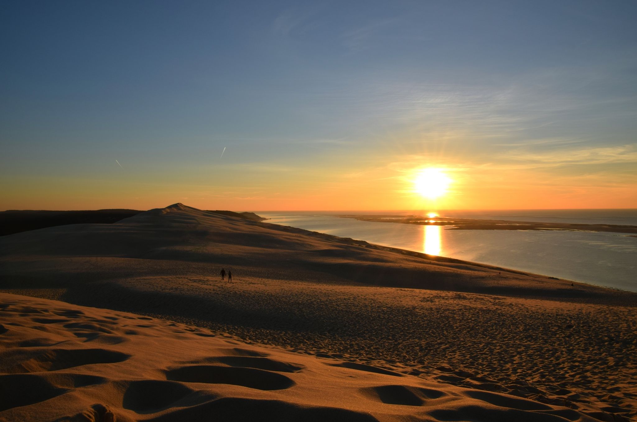 photo of Dune of pilat at sunset in La Teste-de-Buch, France.