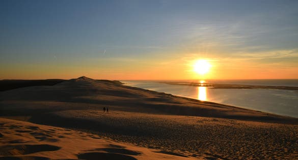 photo of Dune of pilat at sunset in La Teste-de-Buch, France.