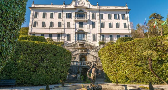Villa Carlotta at Tremezzo alongside lake Como in Italy