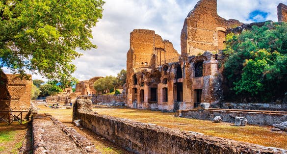 Tivoli - Villa Adriana in Rome - archaeological landmark in Italy