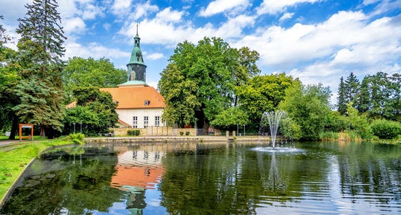 photo of view of  Michaelis Church in Wolfsburg, Fallersleben, Germany.