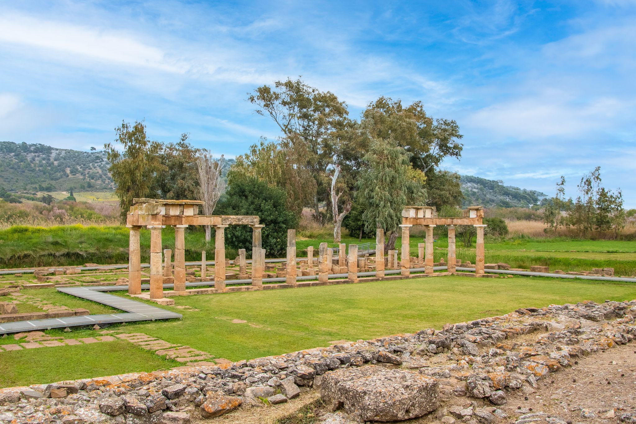 photo of The temple of ancient goddess Artemis in Brauron (Vravrona) in Attica, Greece.