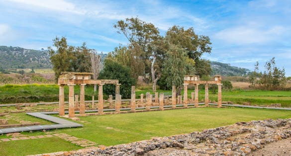 photo of The temple of ancient goddess Artemis in Brauron (Vravrona) in Attica, Greece.