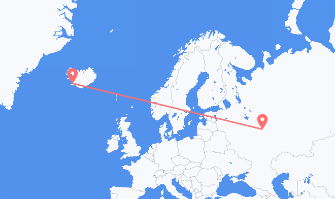 Reykjavik to Nizhny Novgorod