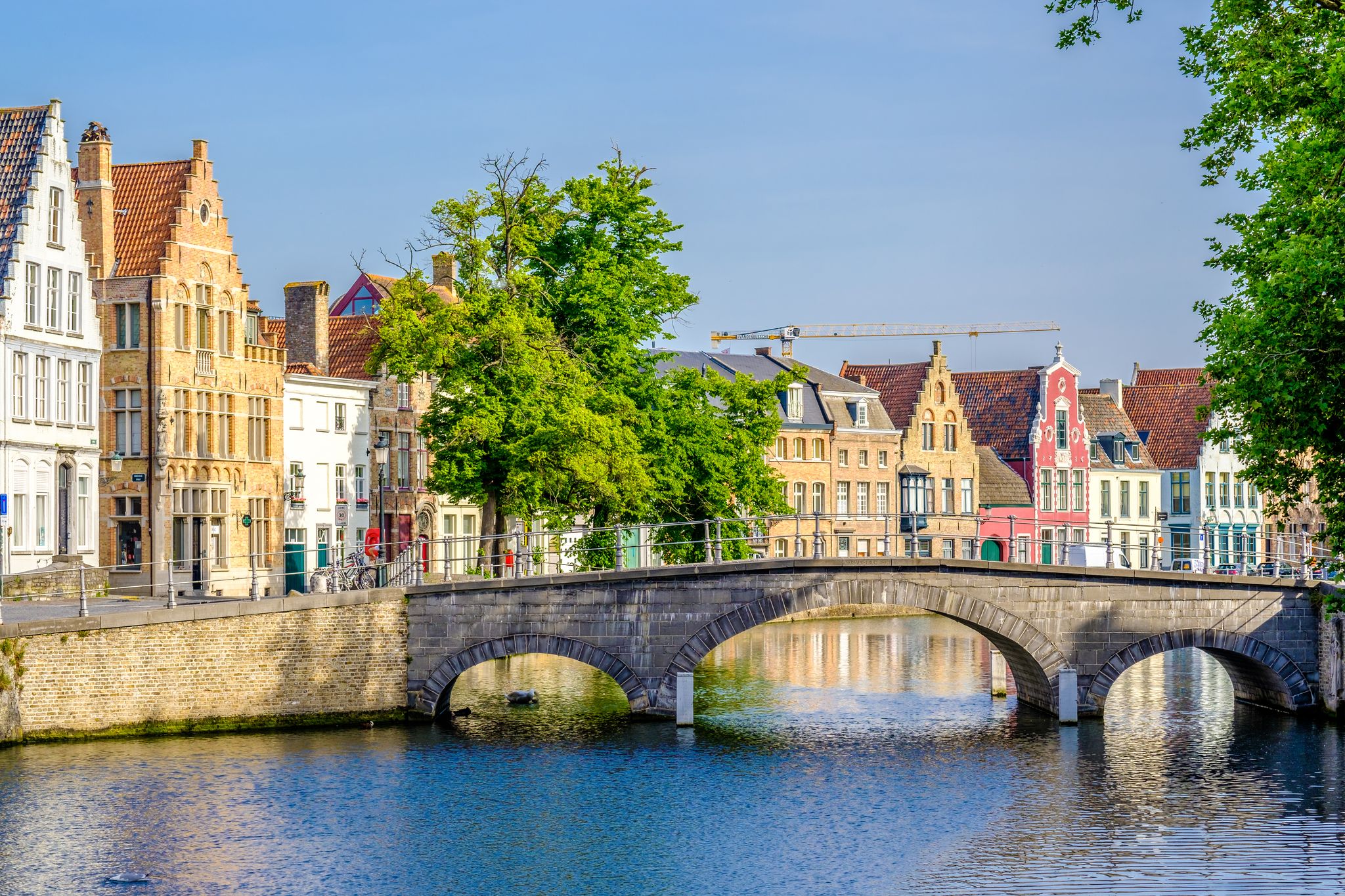Bruges (Brugge) cityscape with water canal and bridge, Flanders, Belgium.jpg