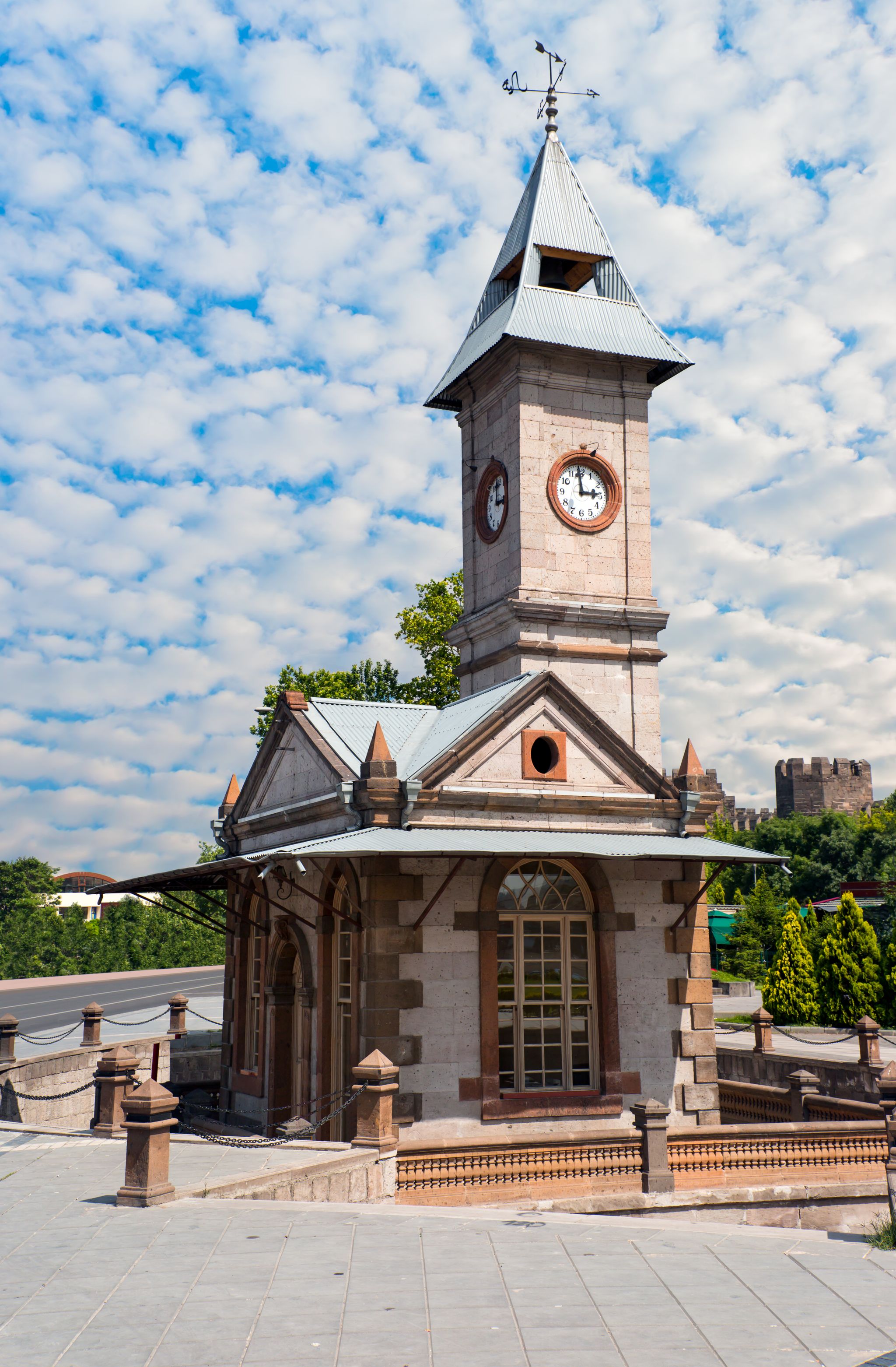 photo of Kayseri Clock Tower in morning in Kayseri, Turkey.