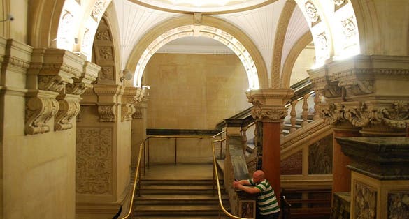 photo of view of Stairway between the museum's two floors Dublin, Irland.
