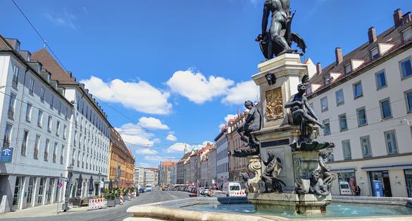 photo of view of Urban architecture of Augsburg (Germany).