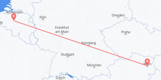 Österreich nach Belgien