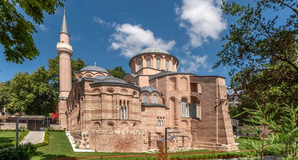 The Chora Church or Kariye Mosque (Turkish: Kariye Camii) is a former church, now converted to a mosque (for the second time), in the Edirnekapı neighborhood of Fatih district, Istanbul, Turkey