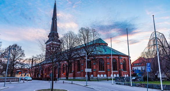 Photo of the Vasteras cathedral in Sweden.