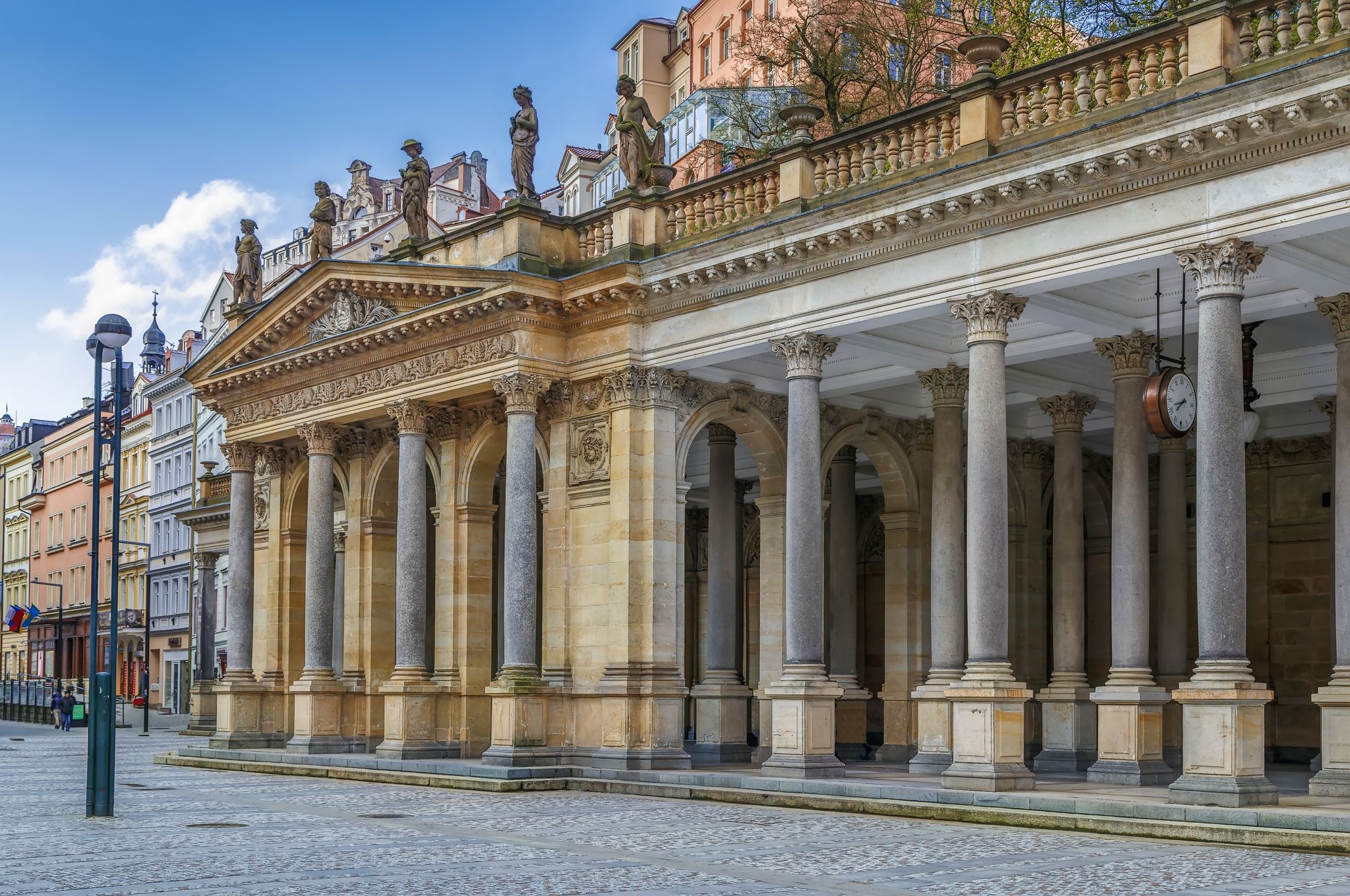 Photo of Mill Colonnade is a large colonnade containing several hot springs in the spa town of Karlovy Vary, Czech republic.