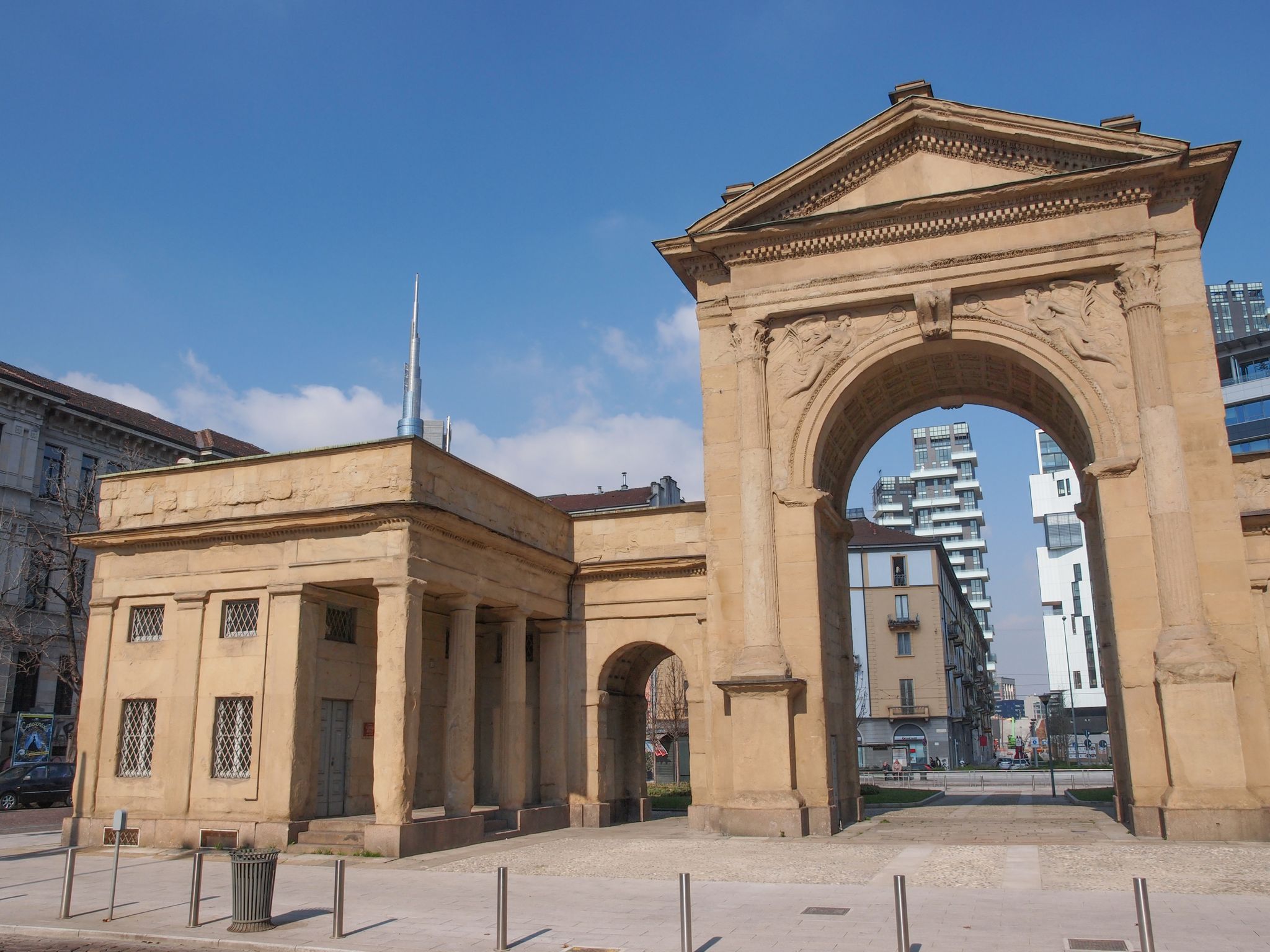 PHOTO OF The Porta Nuova city gates in Milan Italy
