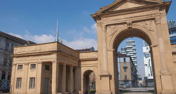 PHOTO OF The Porta Nuova city gates in Milan Italy
