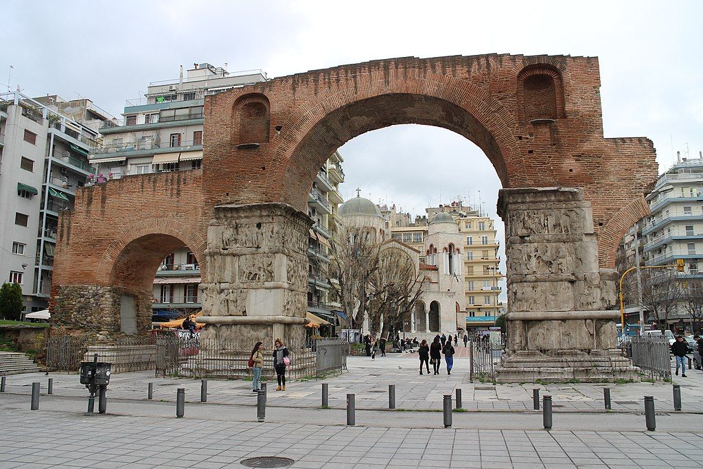 photo of view of Arch of Galerius and Rotunda, Thessaloniki, Greece.
