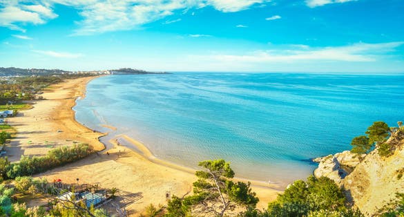 Photo of Vieste and Pizzomunno beach view, Italy.