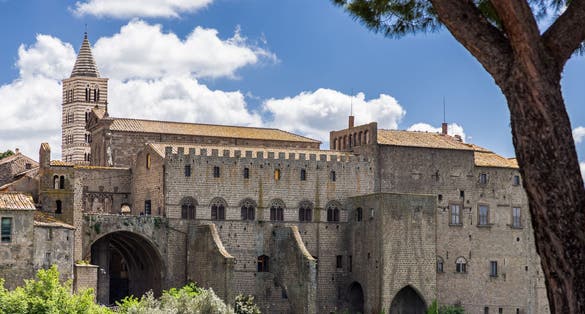 The Papal Palace and Cathedral complex in the medieval town of Viterbo, Viterbo northern Lazio, Italy