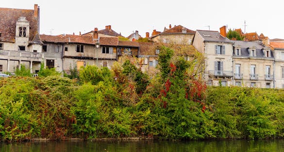 Photo of Isle river and town of Perigueux, France.