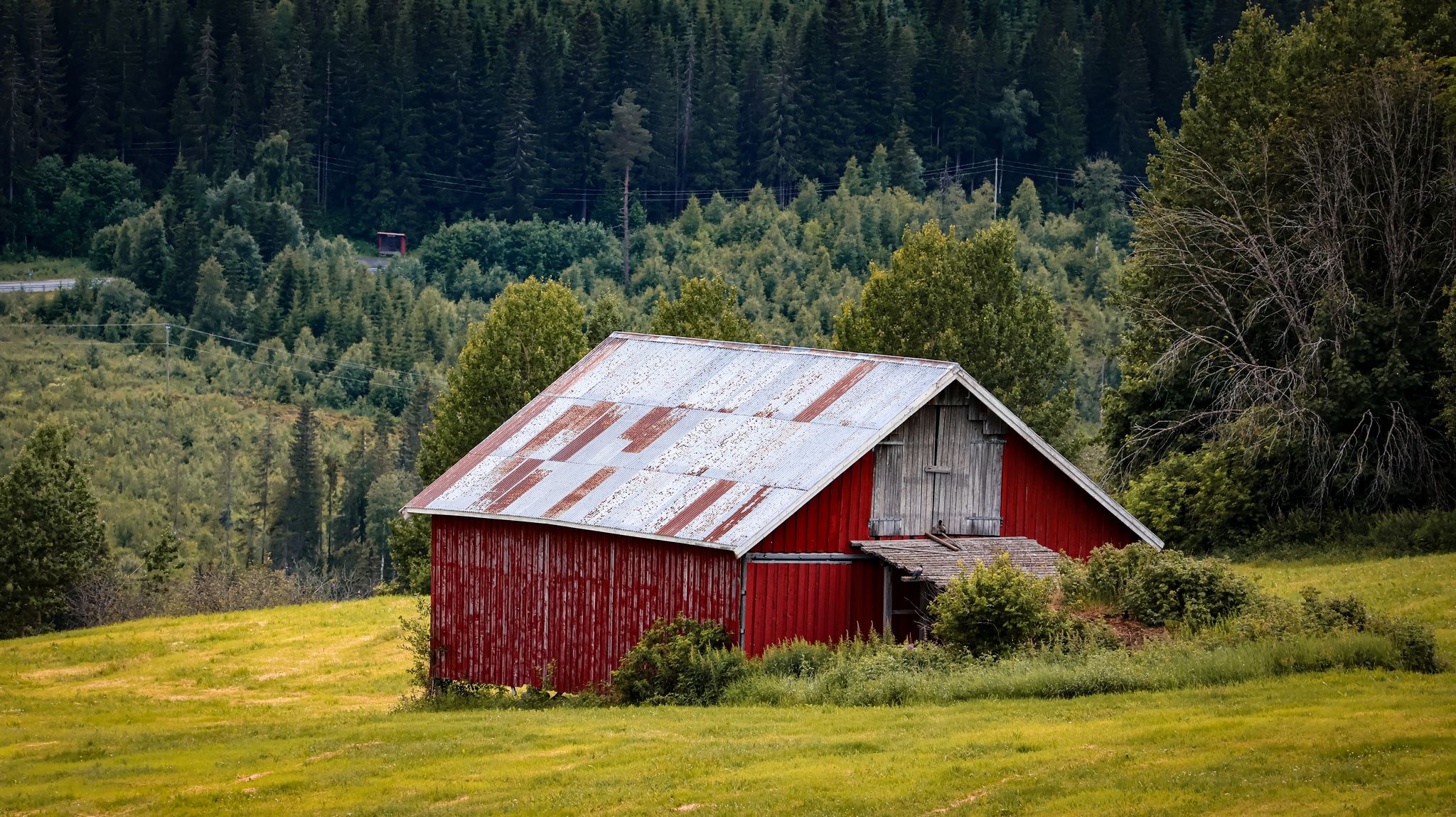 Old barn near Gjøvik, Innlandet, Norway