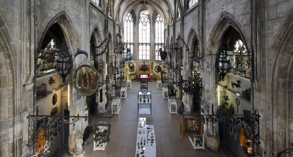 The interior of the museum.